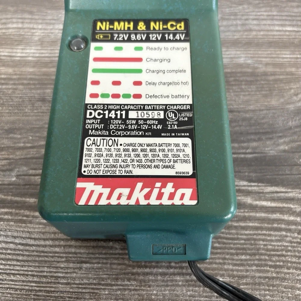 Makita DC1411 Genuine Ni-MH Ni-Cd Class 2 Battery Charger 7.2V 9.6V 12V 14.4V
